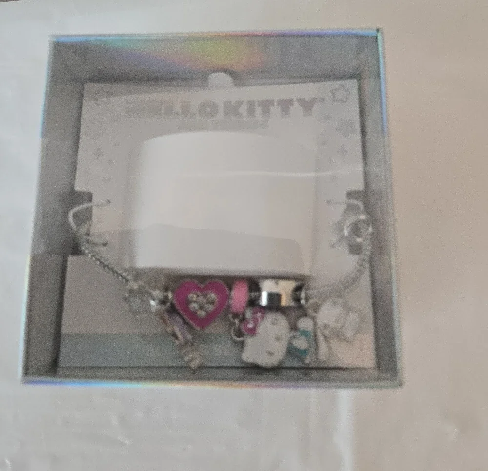 Hello Kitty & Friends Sliding Charm Bracelet | Sanrio Adjustable Silver Bracelet